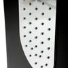 Shower panel faucet with hydromassage, rain shower, steel, matt black