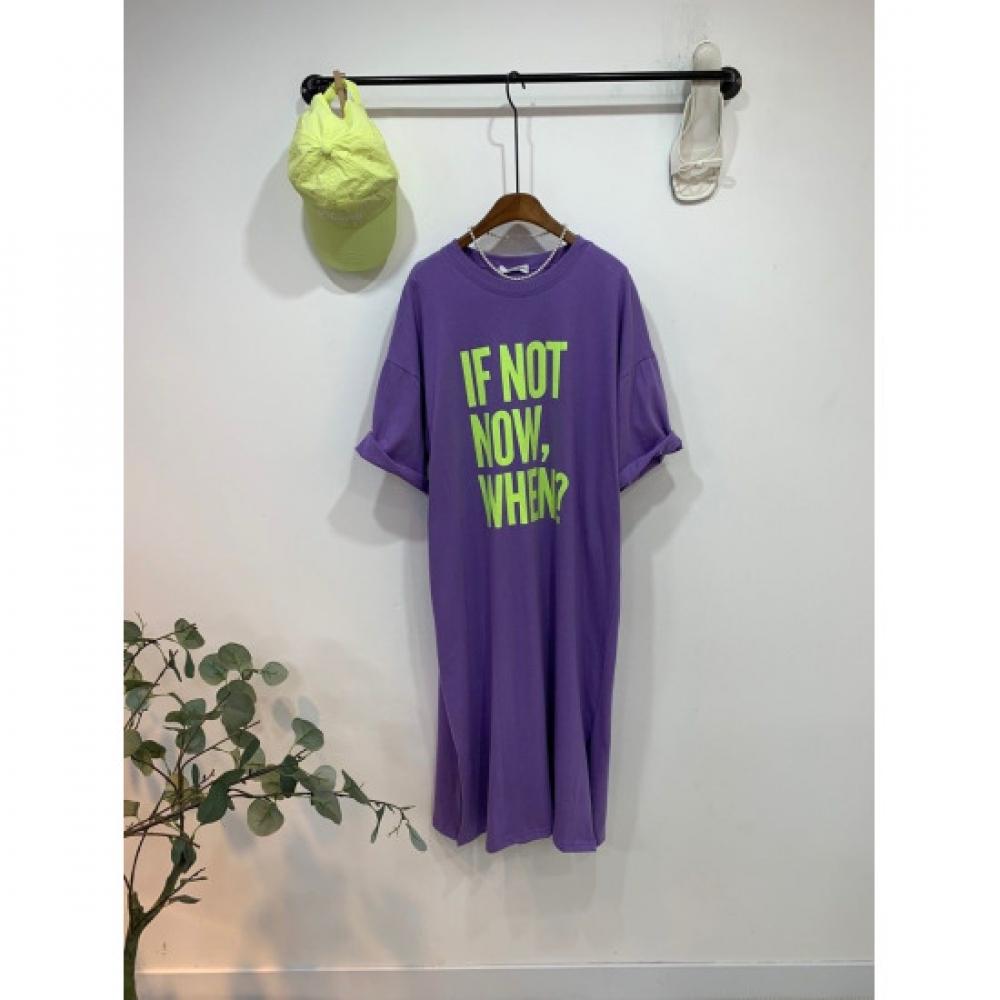 C S In The Room If Not letterIng Slit Flare Short Sleeve Long dreSS 4 ColorS