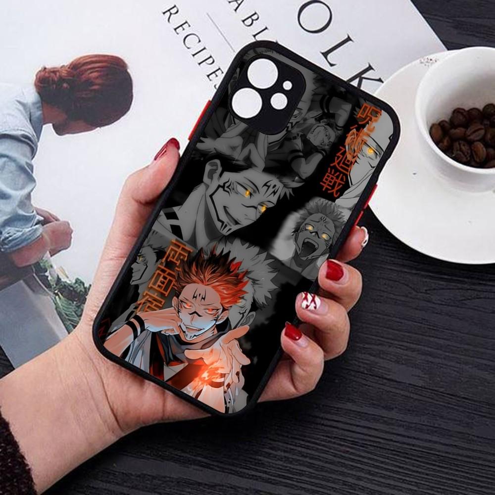 Чехол для телефона Jujutsu Kaisen Рёмен Сукуна Для IPhone 14 11 12 13 Mini Pro Max 8 7 Plus X XR XS MAX Полупрозрачный Матовый Чехол