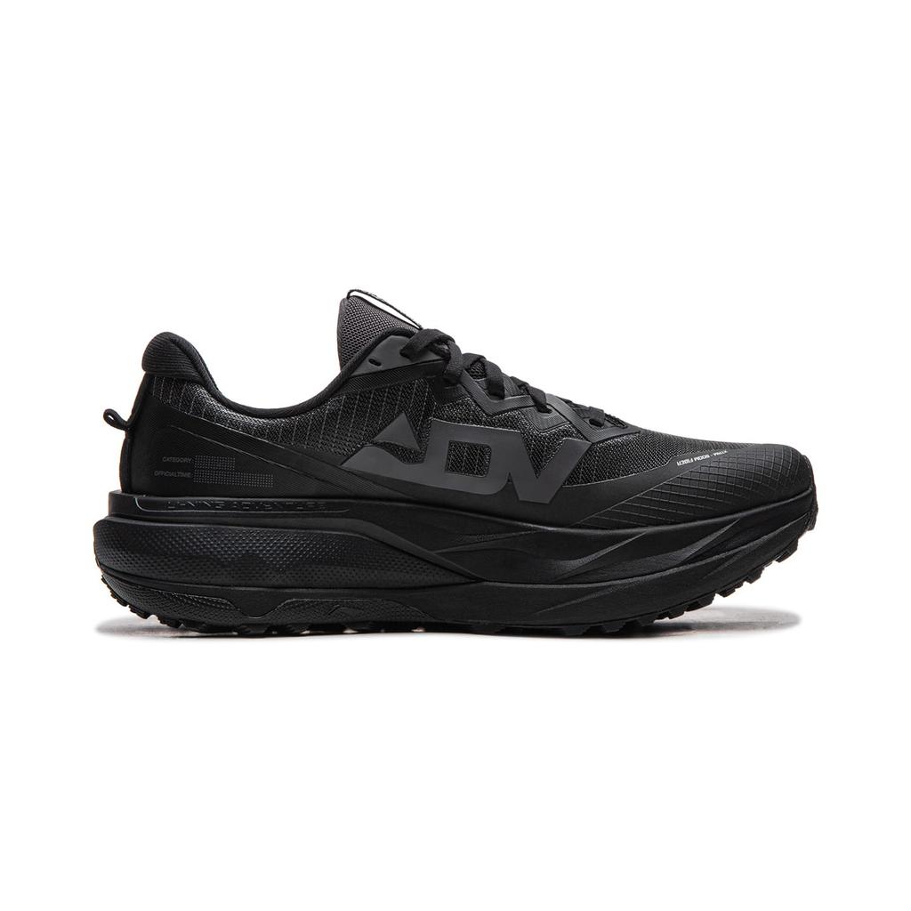 Li Ning De Lucas Textile, Synthetic Leather Abrasion Resistant Breathable Rebound Low top Running Shoes Unisex Black ARNW009-11