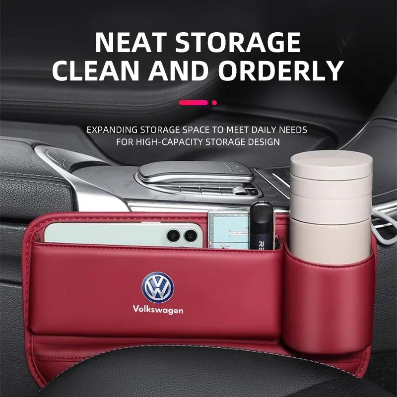 qwe3Car Sticker For VW Volkswagen Jetta MK5 Golf Car Seat Gap Organizer Storage Box Pocket For Volkswagen Tiguan Bora POLO PASSAT C