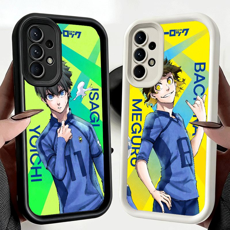 Чехол для телефона Samsung Galaxy A17 A16 A15 A14 A13 Аниме Синий Дизайн L-Lock A56 A36 A26 A55 A35 A25 A54 A34 A24 A53 A33 A23 A07 A