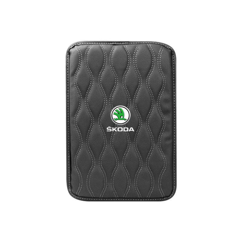 1 шт. Кожаные накладки на подлокотник автомобиля Защитная водонепроницаемая подушка для рук Для Skoda Octavia MK2 MK3 2 3 A7 Fabia Karoq Kodiaq Superb Rapid Kamiq