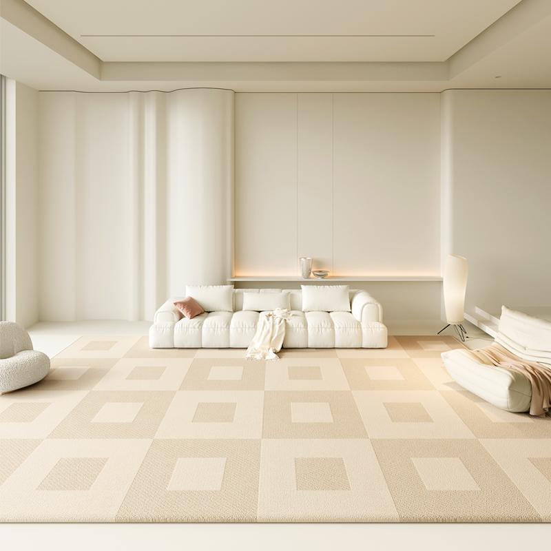 Large Area Living Room Decoration Plush Carpet Fluffy Soft Lounge Floor Mat Cream Style Rugs for Bedroom Home Thick Washable Rug