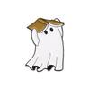 Cute And Quirky Cartoon Ghost Reading Series Alloy Brooch Fun Halloween Themed Pin