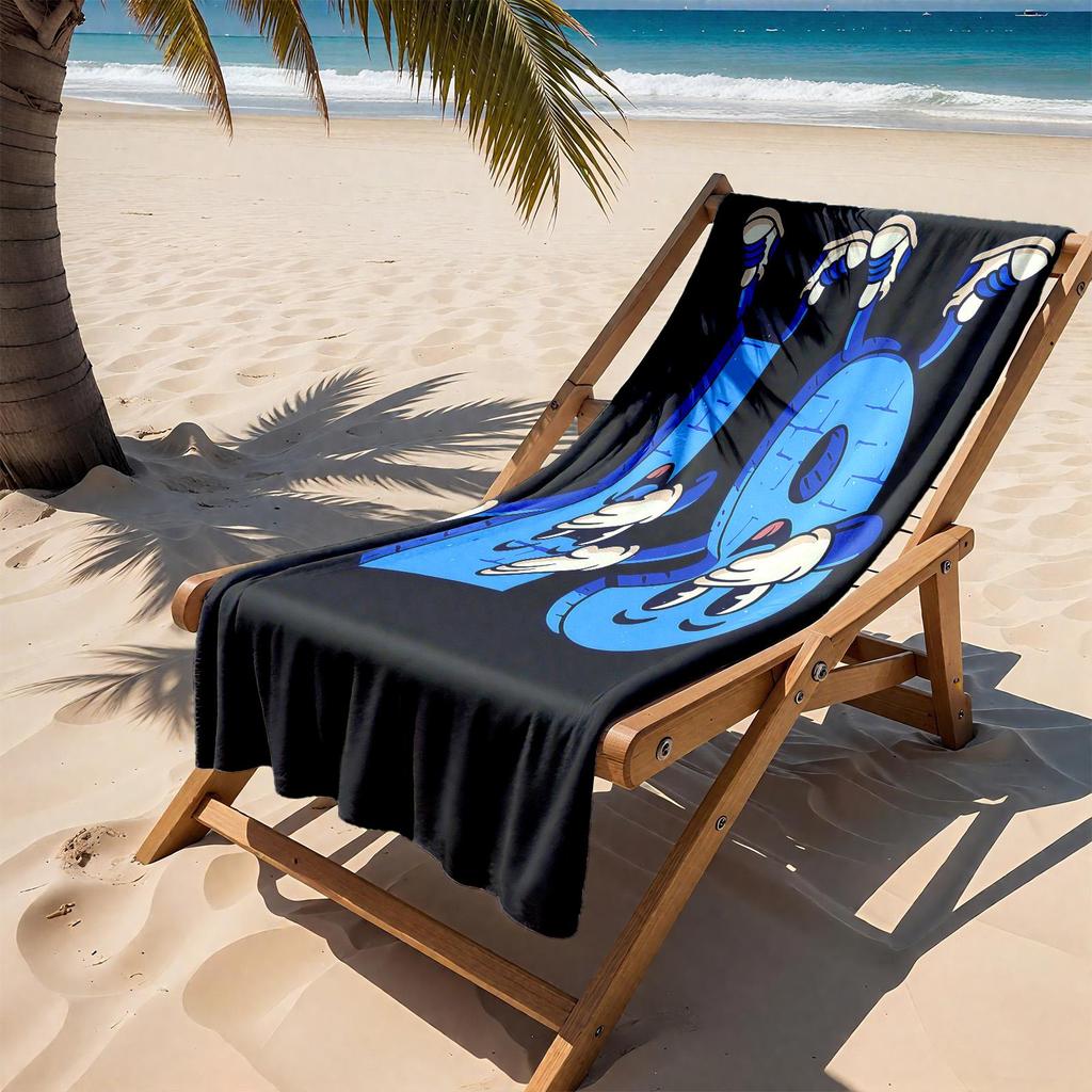1pc Street Style Dancing Numbers 2D Printed Microfiber Beach Towel, quick dry super absorbent. Great for beach, pool