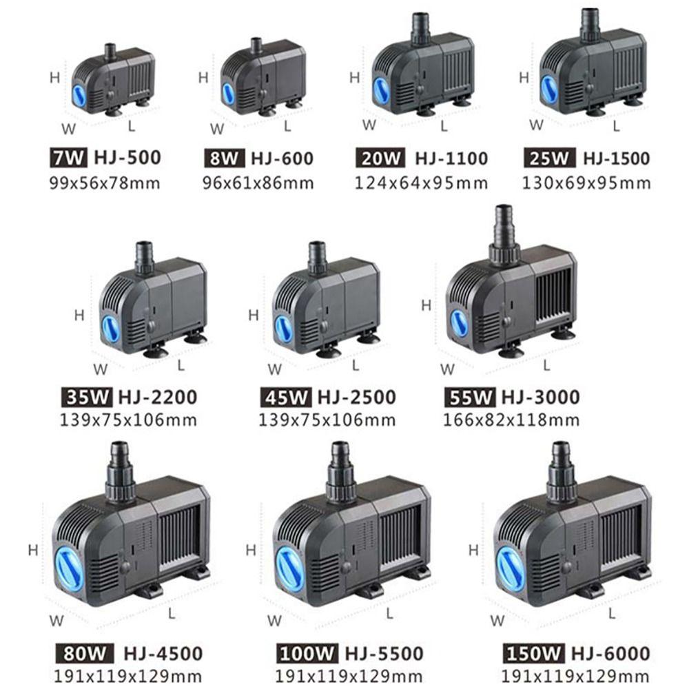 1 шт. Серия HJ Фонтанный насос 7-55 Вт Насос для фильтра аквариума Погружной водяной насос Рыбный пруд Аквариум