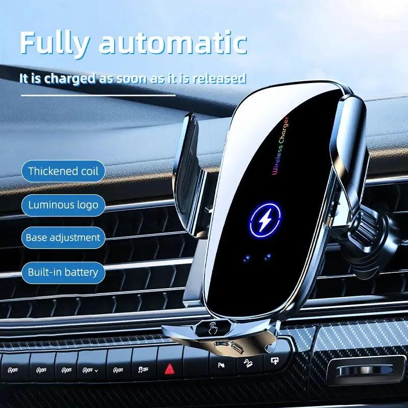 Умное автомобильное зарядное устройство, магнитный автомобильный держатель для телефона, автоматическое беспроводное зарядное устройство мощностью 15 Вт для iPhone 15, 14, 13, 1211Pro Max Xs, автомобильный держатель для зарядного устройства