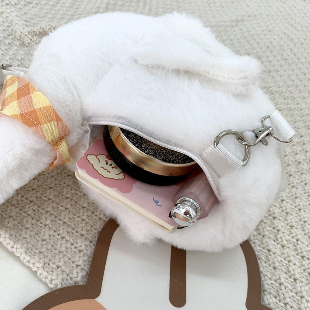 Solid Color Big Goose Plush Bag Fluffy Doll Shoulder Bags Funny Cute Duck Crossbody Bag Travel