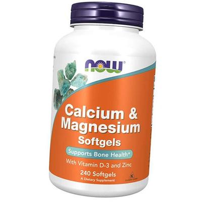 Кальций, Магний, Цинк и Витамин Д3, Calcium & Magnesium, 240гелкапс (36128004)