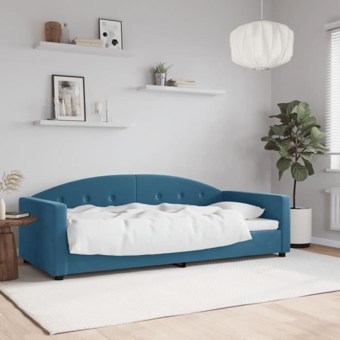 VidaXL Daybed Blue 90x200 Cm Velvet 354135