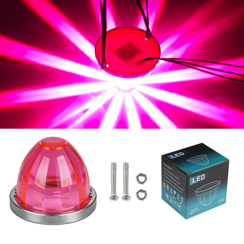 LED Watermelon Amber 12V Universal Fit Truck Trailer Side Marker Turn Signal for Semi Truck Pickup for Kenworth