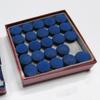 50pcs Blue Treated Leather Snooker Pool Cue Tips Billiard Tip Head 9mm 10mm
