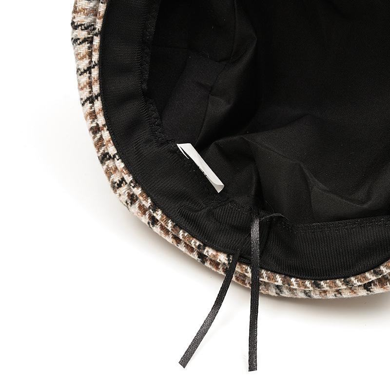 Винтажная мужская восьмиугольная кепка женская осенне-зимняя теплая клетчатая кепка-берет с рисунком