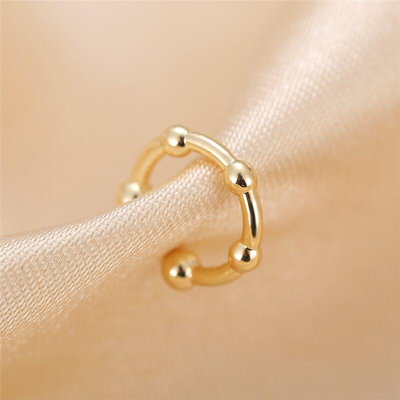 17 км винтажные серьги-манжеты, простые серьги-манжеты для женщин и девочек, золотые серьги-клипсы без пирсинга, модные клипсы на ухо, новинка 2021 года, ювелирные изделия