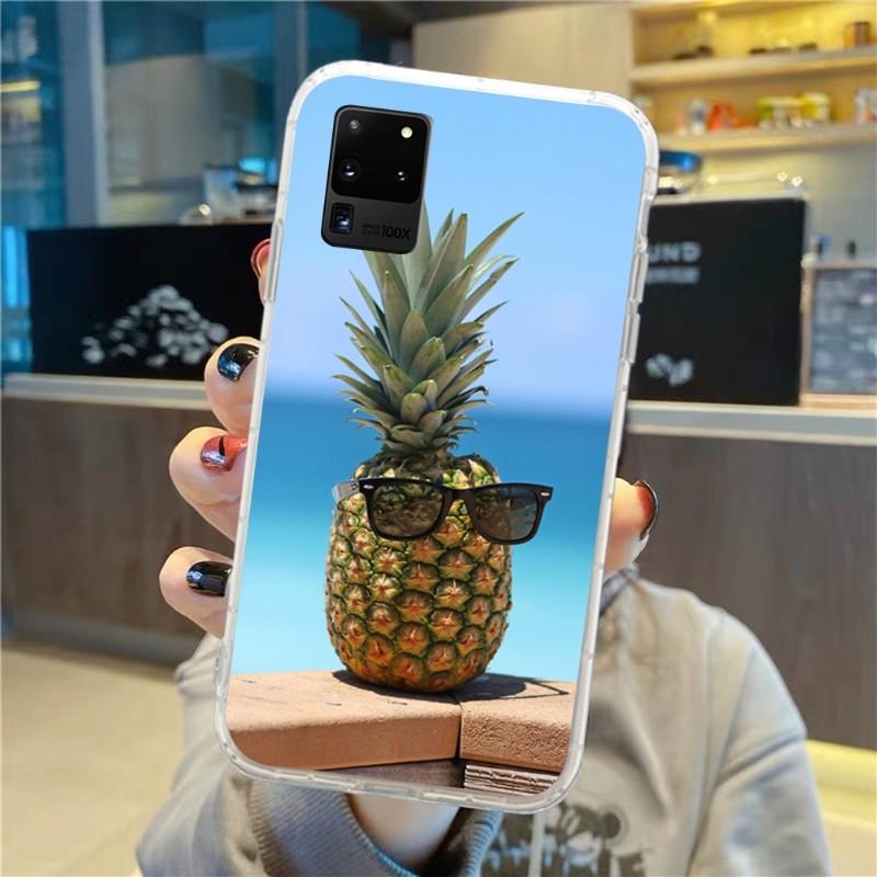 Чехол для телефона Summer Beach Fruit Pineapple для Samsung Galaxy S10 S21 S22 Plus Ultra A91 A51 A21S A12 Прозрачный чехол для телефона