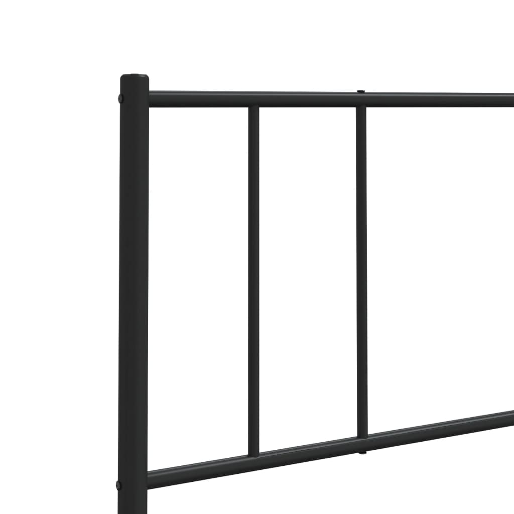 Vidaxl Metalowe Wezgłowie, Czarne, 200 Cm