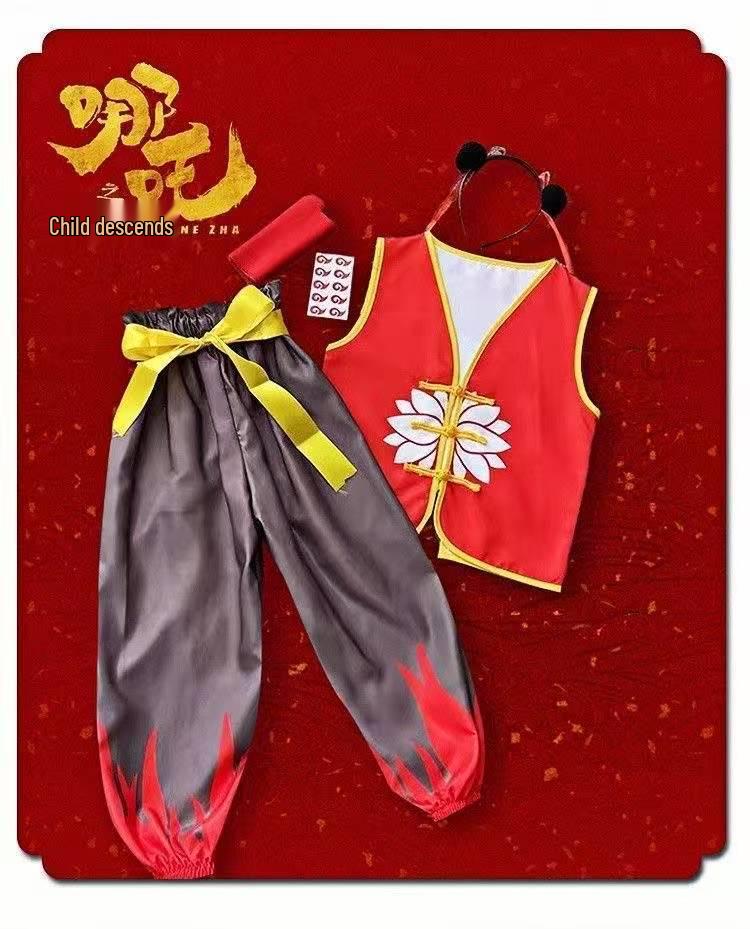 Костюм для косплея Нежа Демон Ребенок для детей - Унисекс Набор для детского праздника