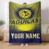 Name Custom Fc Club America Print Flannel Blanket High Quality Warm Comfortable Cover for All Seasons Perfect for Gifts Home Decor