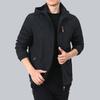 Новая мужская куртка с капюшоном из утолщенного бархата на осень и зиму, мужская куртка с несколькими карманами и съемным капюшоном 1298