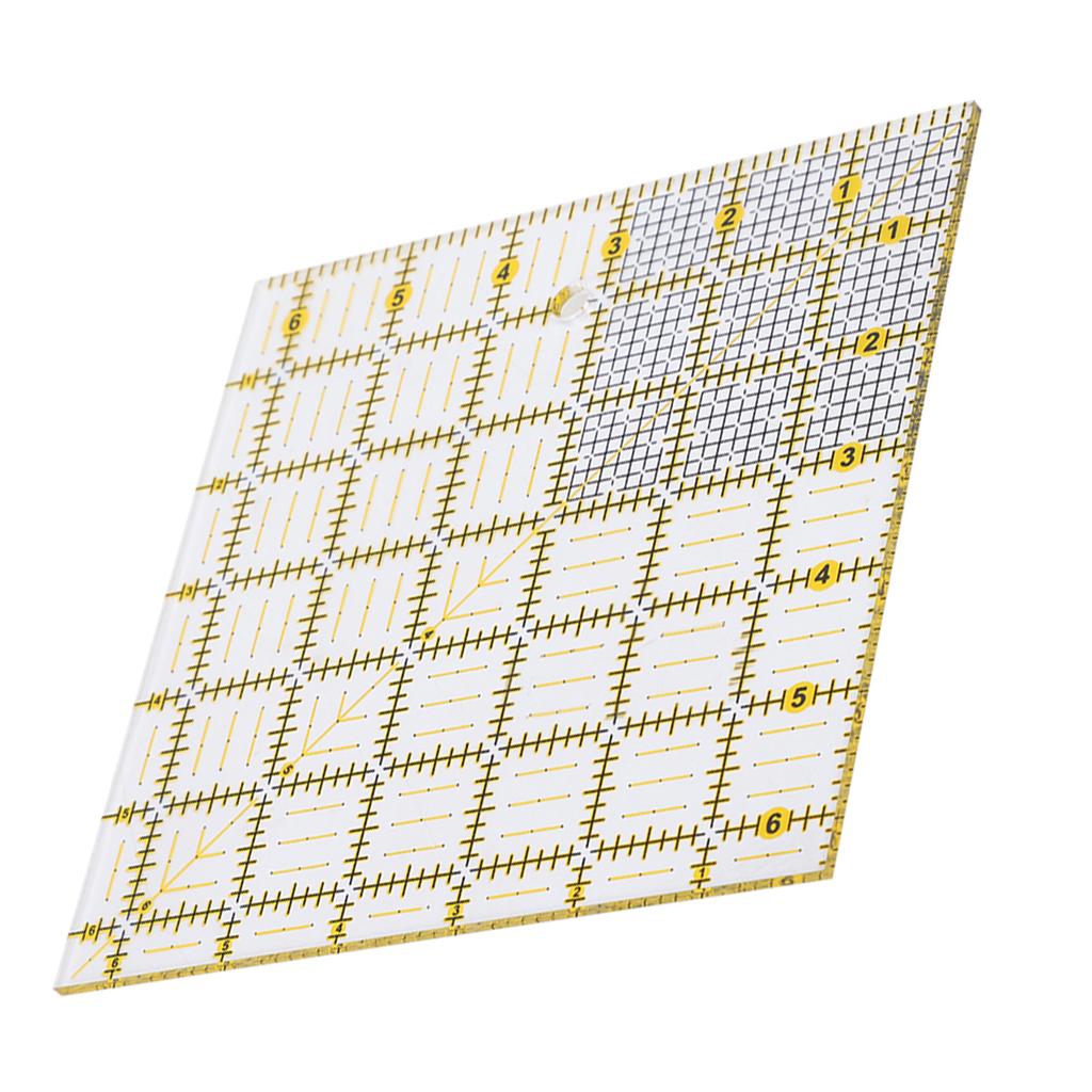 Квадратная линейка для квилтинга Рукоделие Пэчворк Инструмент для шитья Пластиковые демонстрационные линейки 16 X 16см