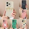 For Itel P55 A50 Tecno Pova 6 Neo Infinix Note 40 Smart 8 Pro Phone Cases Cover Liquid Silicone Matte Luxury Love Heart Shockproof Back Covers Housing