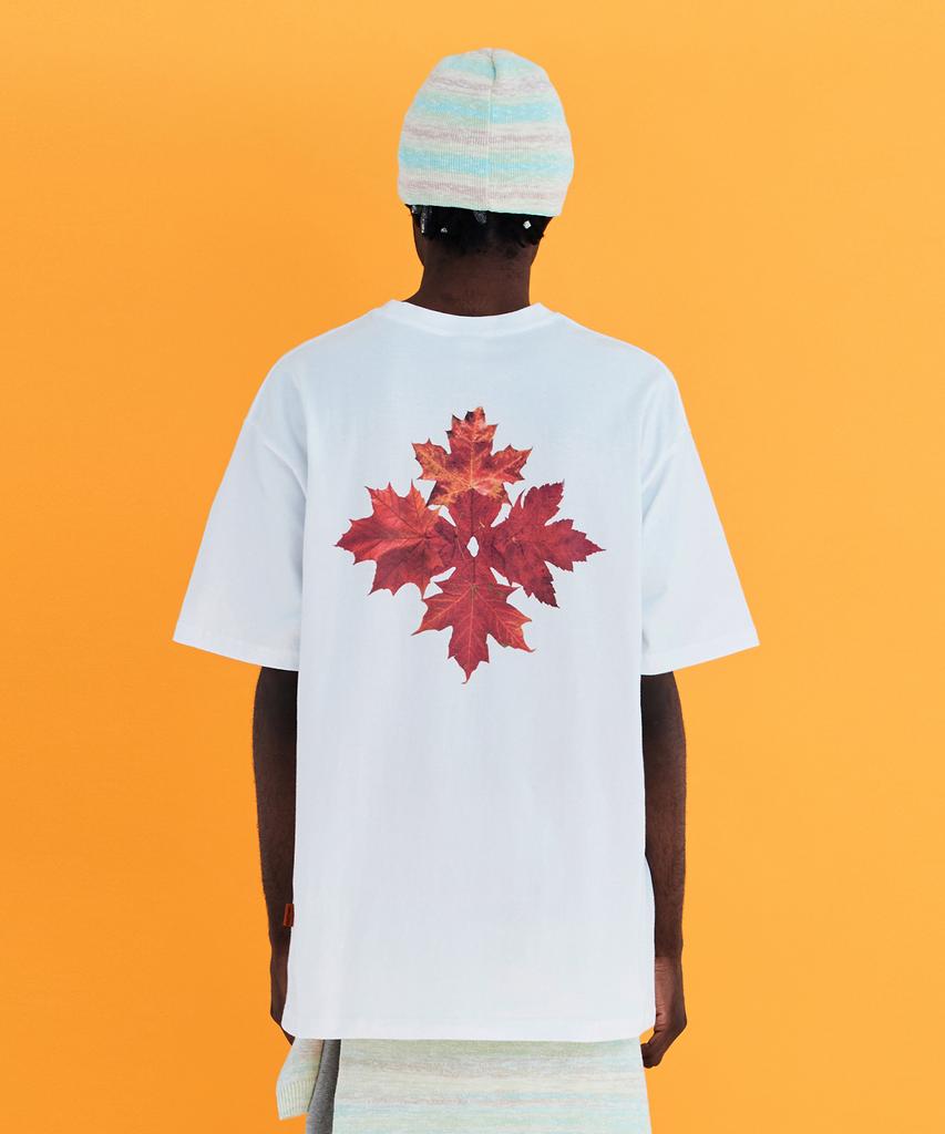 UNALLOYED Logo Leaf T-Shirt / White