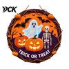 Indoor Wall Hanging Vintage Wooden Halloween Welcome Door Hanger, Pumpkin Ghost Skull Witch Front Porch Decoration Sign, Farmhouse Decor for