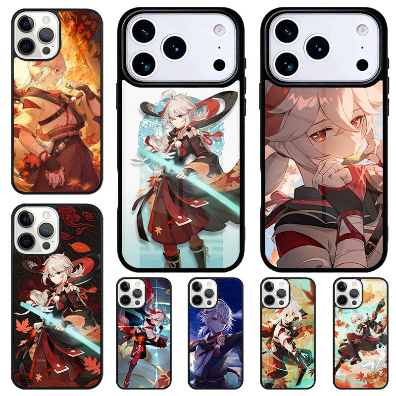 Мягкий чехол для телефона Genshin Impact Каэдэхара Казуха для iPhone 17 Air 16 15 11 12 14 13 Pro Max Ударопрочный чехол