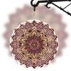 3D Mandala Flower Metal Wall Art Double Sided Laser Cut Intricate Pink Golden Design Indoor Outdoor Decorative Hanging Ornament Classic