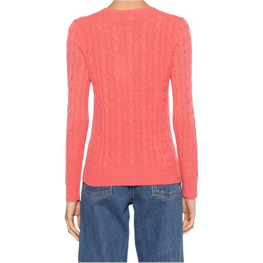 Polo Ralph Lauren Solid Logo Pattern Crew Neck Pullover Long Sleeves Sweeper Womens sweater Pink 211910421-024