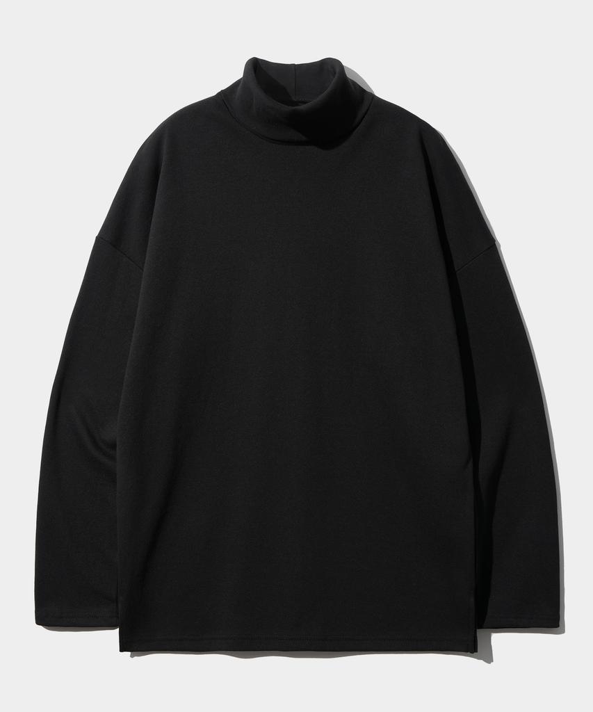 JEMUT Tense Oversized Turtleneck T-Shirt Black Yhlt2309