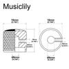 Musiclily Dome Knob горизонтальный винтовой тип метрический стандарт для электрогитары черного цвета/бас-гитары, (Пакет 4)