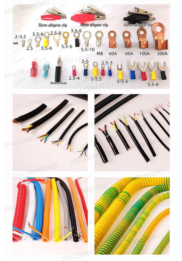 Dual-core 0.3mm + Quad-core 0.15mm Shielded Spring Coil Cable, Pure Copper, Wear-Resistant, High Tensile Strength