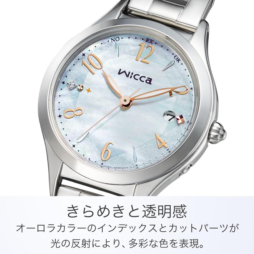 Wicca Solar Tech Radio Watch Водонепроницаемые Ограниченная модель со сменным ремешком Серебряный [Citizen] KS1-210-13 Женские