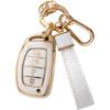 Hyundai Key Fob Cover with Hyundai Keychain, Car Key Fob Case Compatible with Hyundai Elantra GT Ioniq Sonata Tucson Smart Key Protector