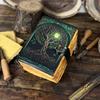 Кожаный блокнот ручной работы с тиснением «Зеленое Дерево жизни» в винтажном стиле
