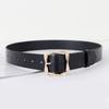 Adjustable PU Leather Belt Black Jeans Belt Fashion Women's Belts  for Jeans Dresses Decoration