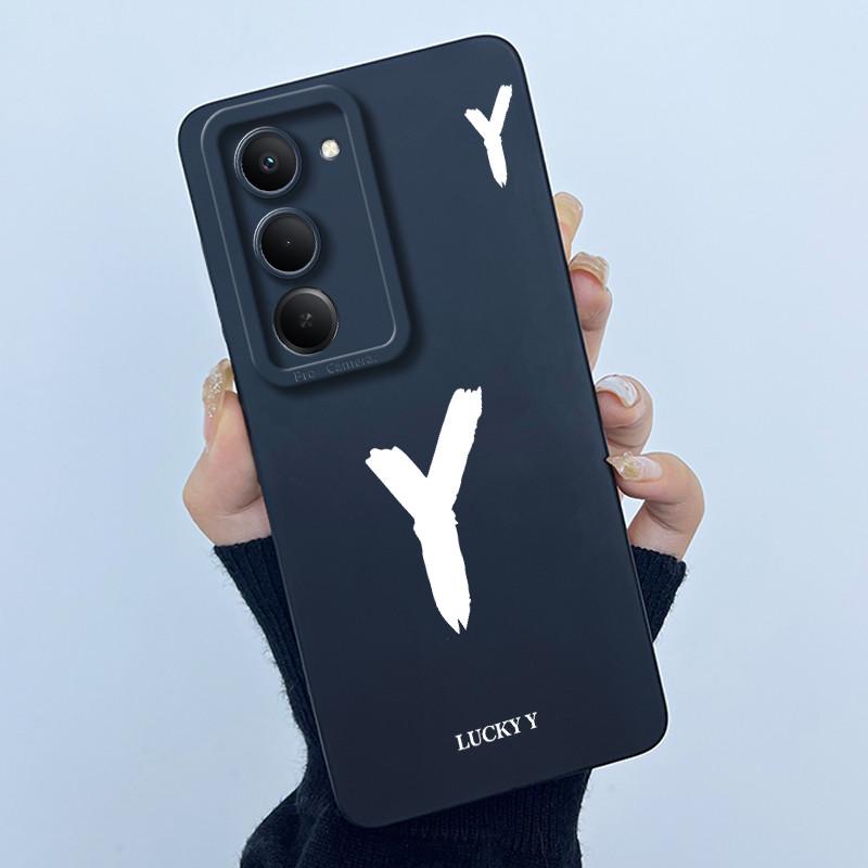 For Xiaomi Redmi 15 5G Cover Case Cute Initial Letters Couple Silicone Soft Matte Phone Bumper for REDMI15 5G Shockproof Casing