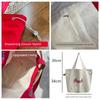 Original Design Letter Printed Canvas Bag Women's Red Large Capacity Shoulder Bag Casual Easiest for Match Fashion Beach Bag Cloth Bag