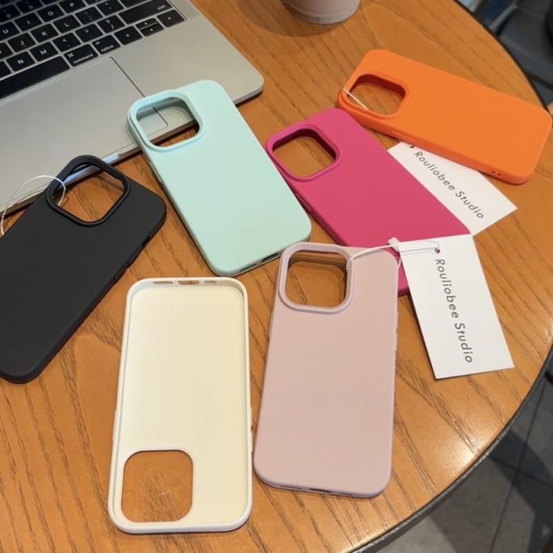 Для iPhone 16e Резиновый чехол со стильной текстурой личи и амортизацией