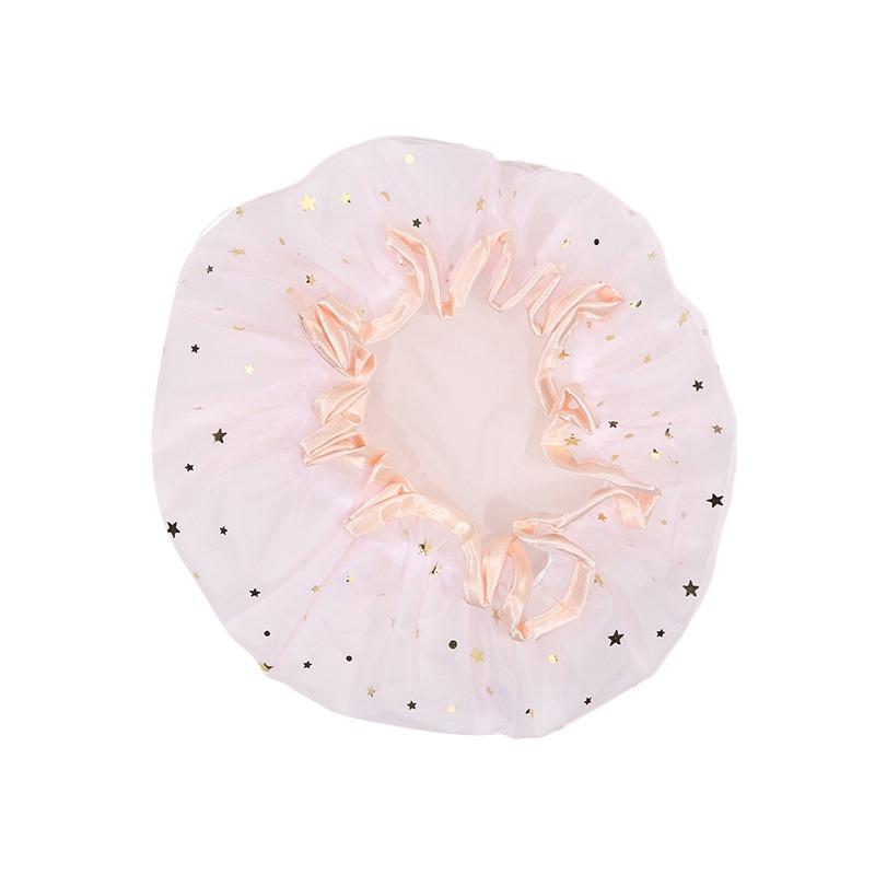 Bathroom Waterproof Shower Cap Kitchen Oil-proof Sanitary Hat Women Hair Salon Bathroom Supplies Thicken Elastic Bath Hat Cute