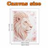 Pearl Art Painting Home Wall Decor White Lion Floral Pearl Gemstone Painting Picture Crafts Adult/Beginner Gift Creative Home Decor Unframed