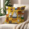Kawaii MMiffy Cute cushion cover For Pillow Printing Sofa Decoration Home Car Room Coffee Shop Office Nordic Simplicity