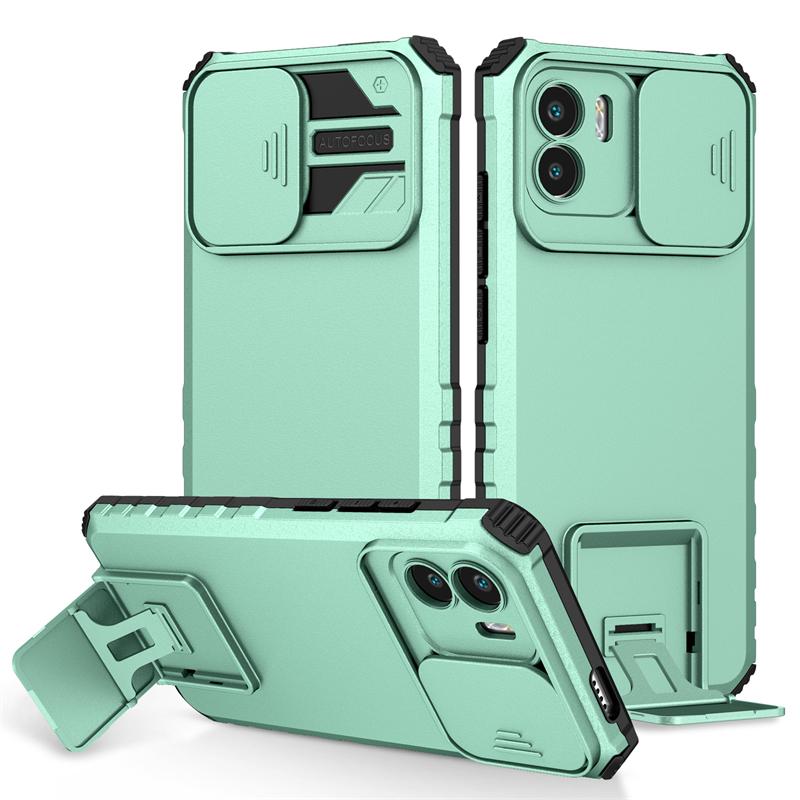Для Xiaomi Redmi A1 чехол слайдер камера защита подставка держатель телефон чехлы для Redmi A1 A 1 RedmiA1 1A 6.52 бронированная задняя крышка