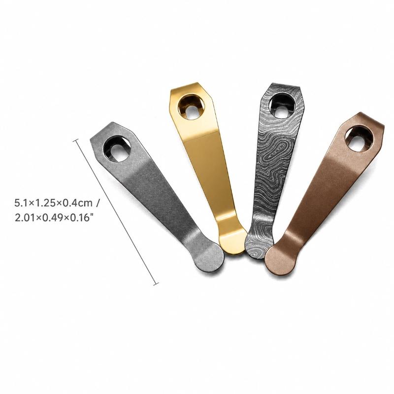 Titanium Knife Clip for Para 3 Perfect for Hiking Camping and Outdoor Activities 1 PCS
