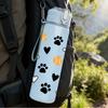 1PC Dog Paw Bone Pattern 750ml Color Plastic Sports Water Bottle Leakproof Flip Straw Lid Suitable for Sports Office Home Use