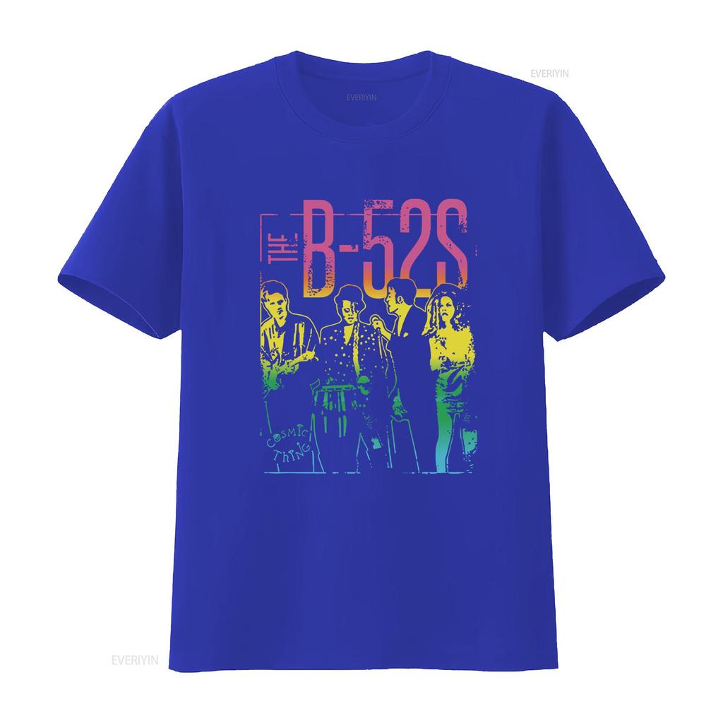 The B52s Cosmic Thing Album Cover Band Photo T Shirt Retro Rock Style for Music Fans vintage Washed Stylish Slightly Casual