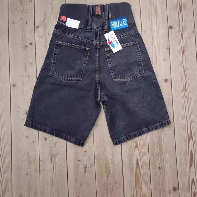 Polar Style Embroidered Denim Shorts Unisex Casual Versatile Jean