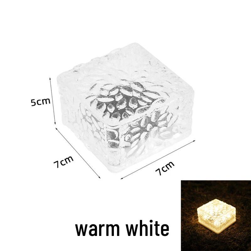 Solar Ice Brick Garden Light